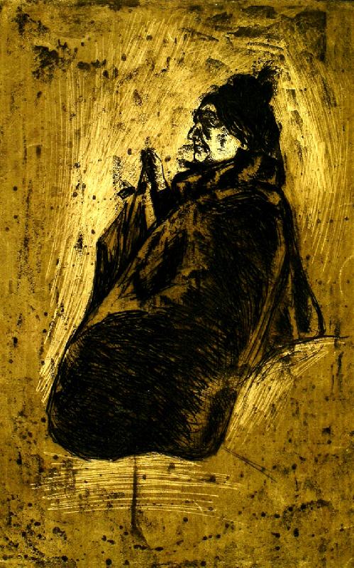 Edvard Munch gammal kvinna med paraply China oil painting art